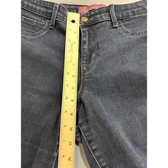 Gloria Vanderbilt Womens Sadie Capri Jeans Straight Leg Stretch Dark Blue Size 8 - Picture 7 of 11